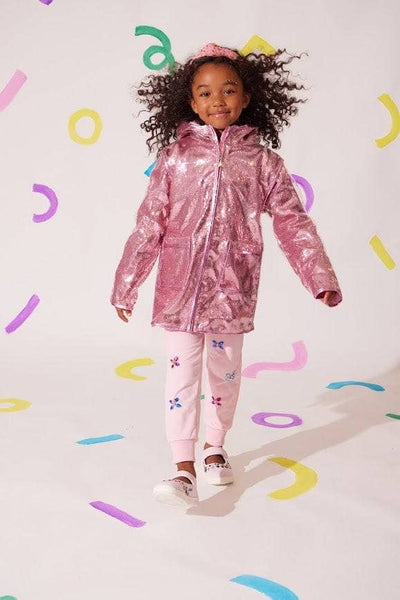 exclude-new-arriv Outerwear Rose Sequin Rain Jacket