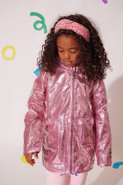 exclude-new-arriv Outerwear Rose Sequin Rain Jacket