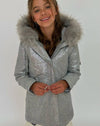 Lola + The Boys Outerwear Shimmer Ice Princess Fur Parka