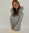 Lola + The Boys Outerwear Shimmer Ice Princess Fur Parka