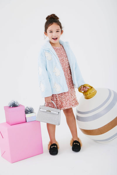 Lola + The Boys Outerwear Sky Unicorn Faux Fur Coat