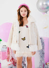 Lola + The Boys Outerwear Snow White Tweed Coat