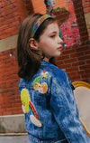 Lola + The Boys Outerwear Sunny Days Denim Crystal Jacket