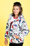 Lola + The Boys Outerwear Unicorn Graffiti Puffer