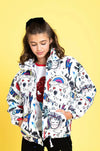 Lola + The Boys Outerwear Unicorn Graffiti Puffer