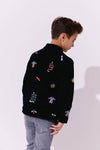 exclude-fall Outerwear Velvet Patch Blazer