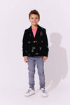 exclude-fall Outerwear Velvet Patch Blazer