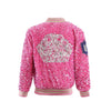 Lola + The Boys Outerwear Adult Small Women's Glinda Sequin Ombre Bomber - Hot pink