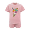 Lola + The Boys Peach Velour Ice Cream Short Set