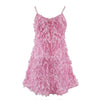 Lola + The Boys Pink 3D Flowers Dress