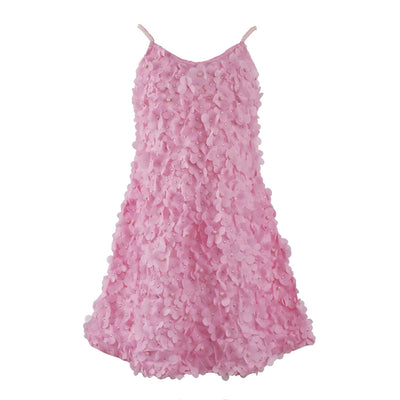 Lola + The Boys Pink 3D Flowers Dress