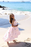 Lola + The Boys Pink 3D Rainbow Butterfly High Low Dress