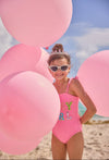 lola-spring Pink Birthday Girl Gem Swimsuit