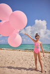 lola-spring Pink Birthday Girl Gem Swimsuit