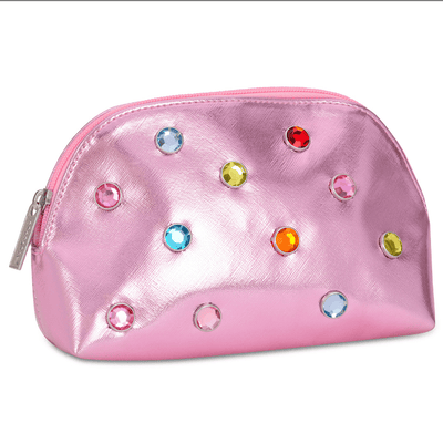 Lola + The Boys Pink Candy Gem Oval Cosmetic Bag