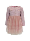 Lola + The Boys Pink Coco Tweed Dress