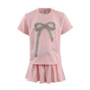 Lola + The Boys 2 Pink Crystal Bow Short Set