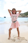 Lola + The Boys Pink Crystal Bow Short Set