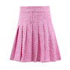 Lola + The Boys Pink Denim Sparkle Pleated Skirt