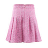 Lola + The Boys Pink Denim Sparkle Pleated Skirt