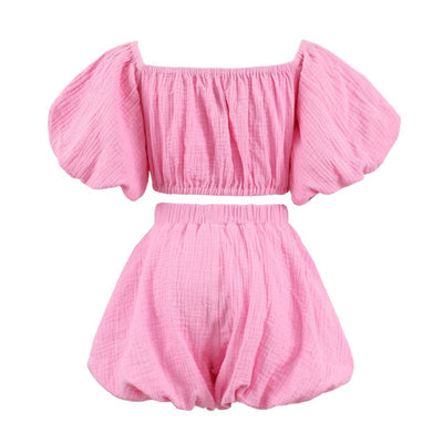 Lola + The Boys Pink Hailey Bow Set