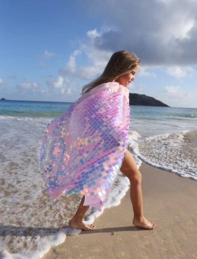 exclude-new-arriv Pink Mermaid Shimmer Cape