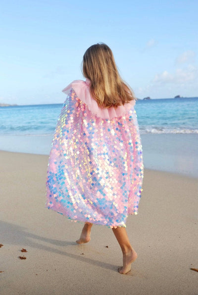 exclude-new-arriv Pink Mermaid Shimmer Cape