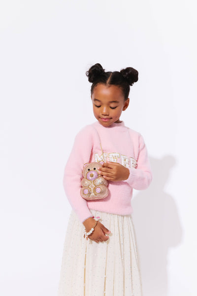 Lola + The Boys Pink Merry Pearl Sweatshirt