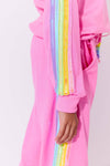 Lola + The Boys Pink Rainbow Sequin Set