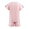 Lola + The Boys Pink Rainbow Stripe Short Set