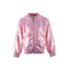 Lola + The Boys Pink Stars Sequin Bomber