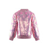 Lola + The Boys Pink Stars Sequin Bomber