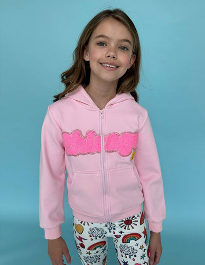 Lola + The Boys Pinkie Crystal Chicago Hoodie