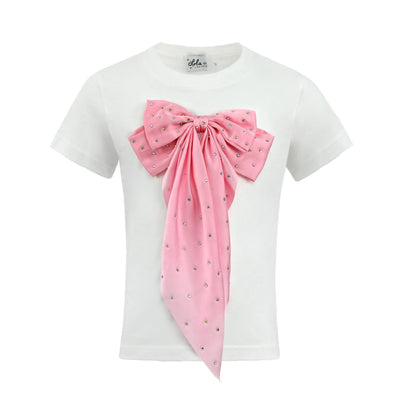 Lola + The Boys 2 Pretty Bow T-shirt