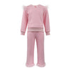 Lola + The Boys Pretty in Pink Feather Athletic Set