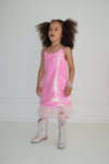 exclude-sale Pretty in Pink Feather Dress