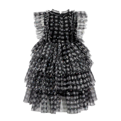 Lola + The Boys Pretty In Plaid Sparkle Party Dress