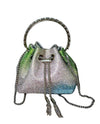 Lola + The Boys purse Ombre Rhinestone Bucket Handbag