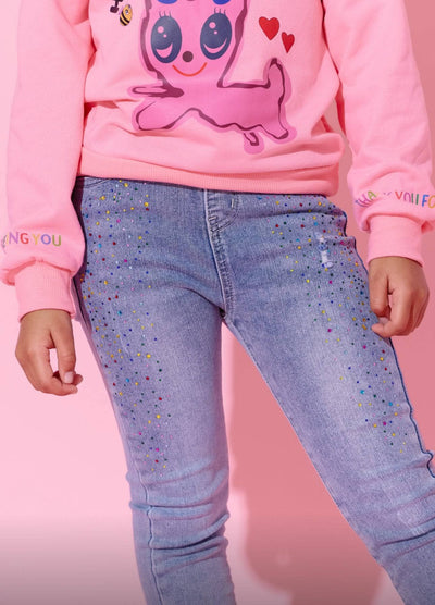 Lola + The Boys Rainbow Crystal Jeans