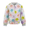 Lola + The Boys Rainbow Emoji sequin bomber