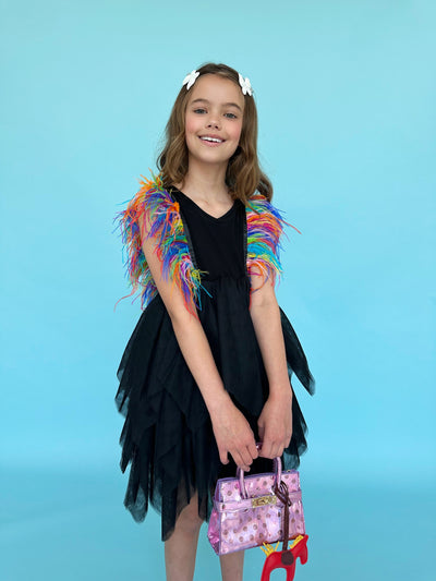 Lola + The Boys Rainbow Gigi Dress