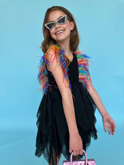 Lola + The Boys Rainbow Gigi Dress