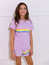 lola-spring Rainbow Sequin Short Set