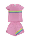 Lola + The Boys Rainbow Sequin Short Set