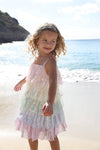 Lola + The Boys Rainbow Sequin Tiered Dress