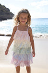 Lola + The Boys Rainbow Sequin Tiered Dress