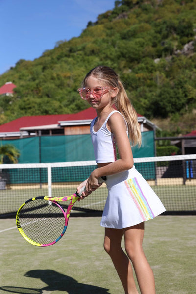 Lola + The Boys Rainbow Sherbet Sequin Tennis Set