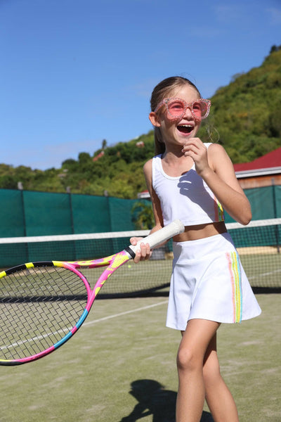 Lola + The Boys Rainbow Sherbet Sequin Tennis Set