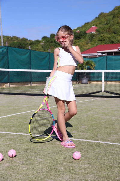 Lola + The Boys Rainbow Sherbet Sequin Tennis Set