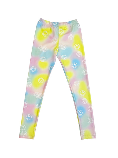 Lola + The Boys Rainbow Smiley Leggings